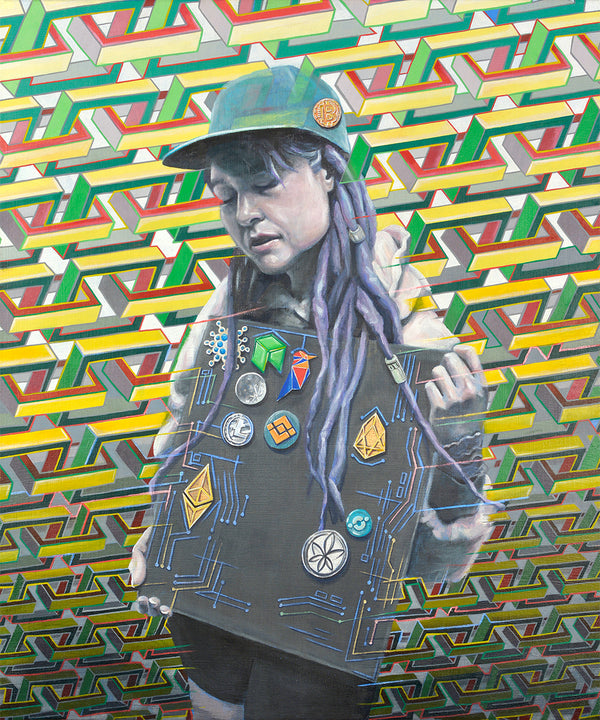 Crypto Hippie Original Painting